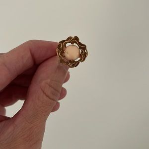 Vintage pink and gold ring
